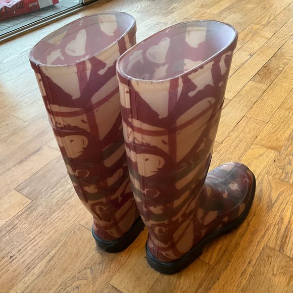Burberry Women's Tall Rain Boots - Picture 4 of 4